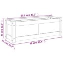 Donica ogrodowa, 90x31x31 cm, impregnowane drewno sosnowe