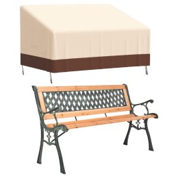 Pokrowiec na ławkę 2-osobową, beżowy, 137x97x48/74 cm, tkanina