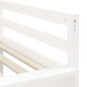 Rama łóżka dla dzieci, ze zjeżdżalnią, biała, 90x200 cm, sosna