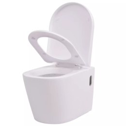 Podwieszana toaleta ceramiczna, biała