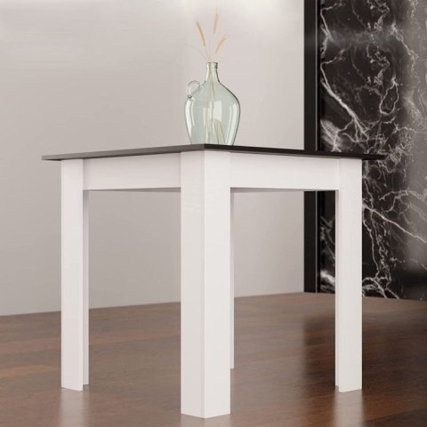 MIADOMODO Stół do jadalni dla 4 osób, czarny, 80x80x76,5 cm MIADOMODO Stół do jadalni dla 4 osób, czarny, 80x80x76,5 cm