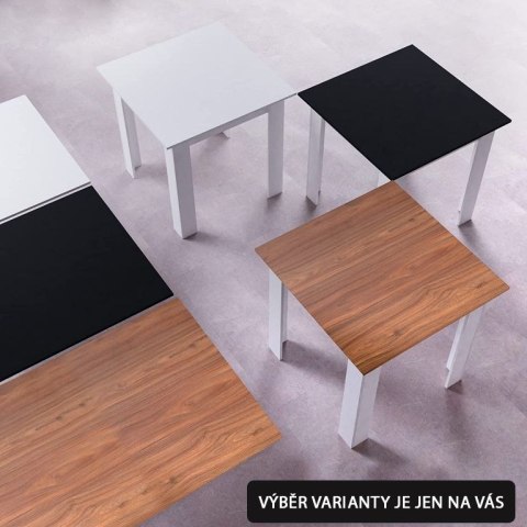 MIADOMODO Stół do jadalni dla 4 osób, czarny, 80x80x76,5 cm MIADOMODO Stół do jadalni dla 4 osób, czarny, 80x80x76,5 cm