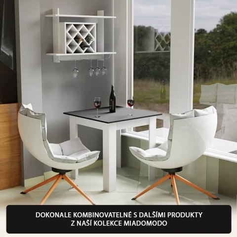 MIADOMODO Stół do jadalni dla 4 osób, czarny, 80x80x76,5 cm MIADOMODO Stół do jadalni dla 4 osób, czarny, 80x80x76,5 cm