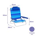 Składanego Krzesła Marbueno Paski Niebieski 61 x 82 x 68 cm
