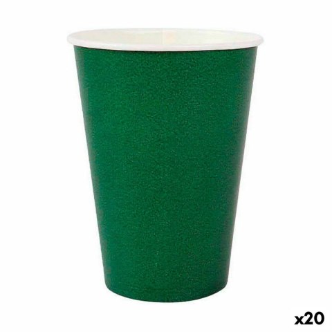 Zestaw kieliszków Algon Jednorazowe Karton Kolor Zielony 20 Części 220 ml (20 Sztuk)