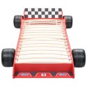 Łóżko dziecięce w kształcie samochodu, 90x200 cm, czerwone