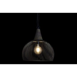 Lampa Sufitowa DKD Home Decor Naturalny Czarny Metal Drewno 50 W 36 x 36 x 40 cm