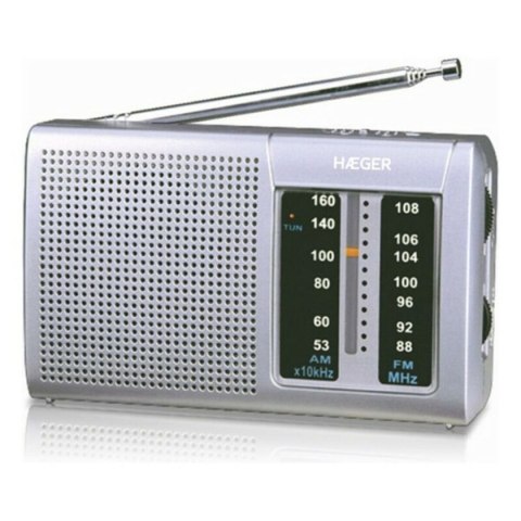 Radio AM/FM Haeger PR-BIB.001A Szary