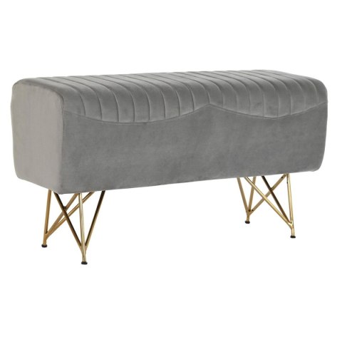 Taboret DKD Home Decor 90 x 31 x 47 cm Szary Złoty Metal