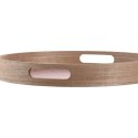 Tacka do przekąsek DKD Home Decor Scandi Różowy Biały 35 x 35 x 5 cm Drewno MDF (3 Sztuk)