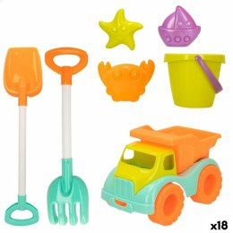 Zestaw zabawek plażowych Colorbaby 7 Części TIR (18 Sztuk)