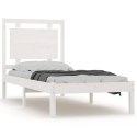 Rama łóżka, biała, lite drewno, 90x190 cm, pojedyncza