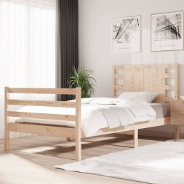 Rama łóżka, lite drewno sosnowe, 75x190 cm, pojedyncza