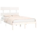 Rama łóżka, biała, lite drewno, 120x200 cm