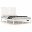 Rama łóżka, biała, lite drewno sosnowe, 120x200 cm
