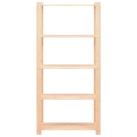 Regały z 5 półkami, 10 szt., 80x38x170 cm, sosna, 250 kg