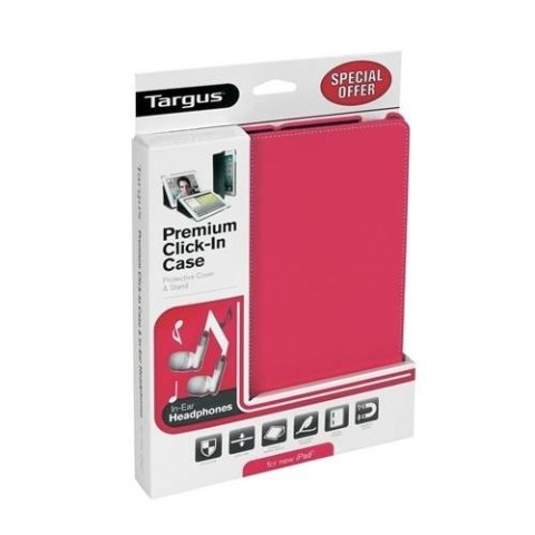 Targus Etui Premium Click In Case dla iPAD3 czerwone | słuchawki douszne