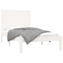 Rama łóżka, biała, lite drewno, 100 x 200 cm