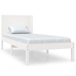 Rama łóżka, biała, lite drewno sosnowe, 100x200 cm