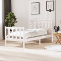 Rama łóżka, biała, 90x190 cm, lite drewno