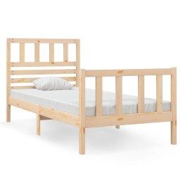 Rama łóżka, 75x190 cm, lite drewno