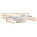 Łóżko dzienne rozsuwane, 90x190 cm, lite drewno sosnowe