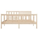 Rama łóżka, 135x190 cm, lite drewno