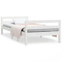 Rama łóżka, biała, 80x200 cm, lite drewno sosnowe