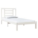 Rama łóżka, biała, lite drewno sosnowe, 90x190 cm, pojedyncza