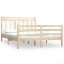 Rama łóżka, lite drewno, 140x190 cm