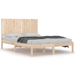 Rama łóżka, lite drewno sosnowe, 135x190 cm, podwójna