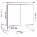 Szafka łazienkowa, czarna, 58x33x60 cm, materiał drewnopochodny