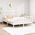 Rama łóżka, biała, lite drewno sosnowe, 140x200 cm