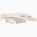 Łóżko dzienne rozsuwane, 80x200 cm, lite drewno sosnowe