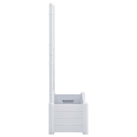 Skrzynia na rośliny z trejażem, 100x43x142 cm, PP, biała