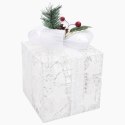 Dekoracja świąteczna: 3 białe prezenty, wewnętrzna/zewnętrzna