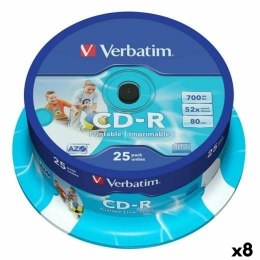 CD-R Verbatim 25 Części 700 MB 50 MB/s (8 Sztuk)