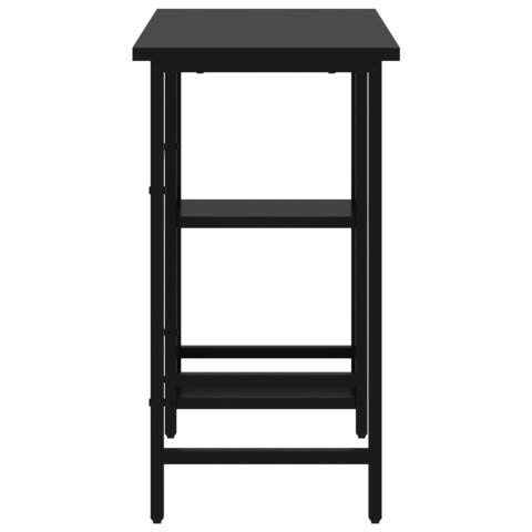 Biurko komputerowe, czarne, 80x40x72 cm, MDF i metal