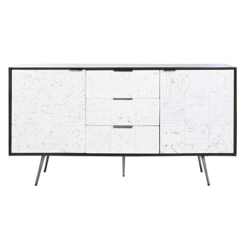 Kredens DKD Home Decor 150 x 43 x 80 cm Biały Ceimnobrązowy Drewno mango