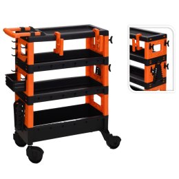 FX-Tools Wózek na narzędzia, 4-poziomowy, czarno-pomarańczowy