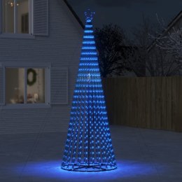 Stożkowa choinka z lampek, 688 niebieskich LED, 300 cm