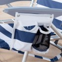 Fotel plażowy Aktive Niebieski Biały 50 x 76 x 45 cm (2 Sztuk)