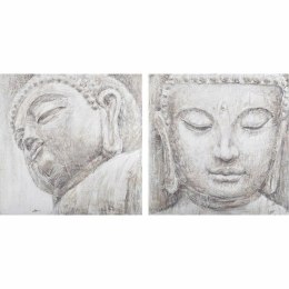 Obraz DKD Home Decor Budda Orientalny 80 x 3,5 x 80 cm (2 Sztuk)