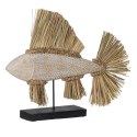 Figurka Dekoracyjna Biały Brązowy Naturalny Ryba 70 x 12 x 53 cm