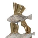 Figurka Dekoracyjna Biały Brązowy Naturalny Ryby 30 x 10 x 40 cm