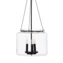 Lampa Sufitowa Czarny Szkło Żelazo 220-240 V 35 x 35 x 72 cm