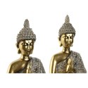 Figurka Dekoracyjna Home ESPRIT Beżowy Złoty Budda Orientalny 21 x 11,5 x 28 cm (2 Sztuk)