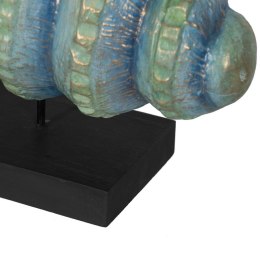 Figurka Dekoracyjna Niebieski Brązowy Kolor Zielony Ślimak morski przodoskrzelny 38 x 20 x 33 cm