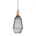 Lampa Sufitowa Czarny Naturalny Drewno Żelazo 220-240 V 20 x 19,5 cm