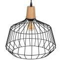 Lampa Sufitowa Czarny Naturalny Drewno Żelazo 220-240 V 36 x 36 cm